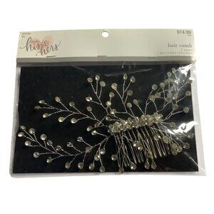 Studio His & Hers Decorative Hair Comb Crystal Accents Bridal Wedding Style